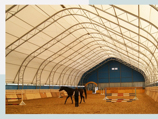 Строительство конных манежей в Костомукше