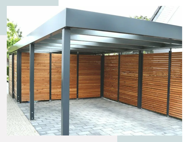 Навесы для парковки в Костомукше